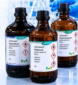 Acetonitrila, metanol, diclorometano, solvente HPLC