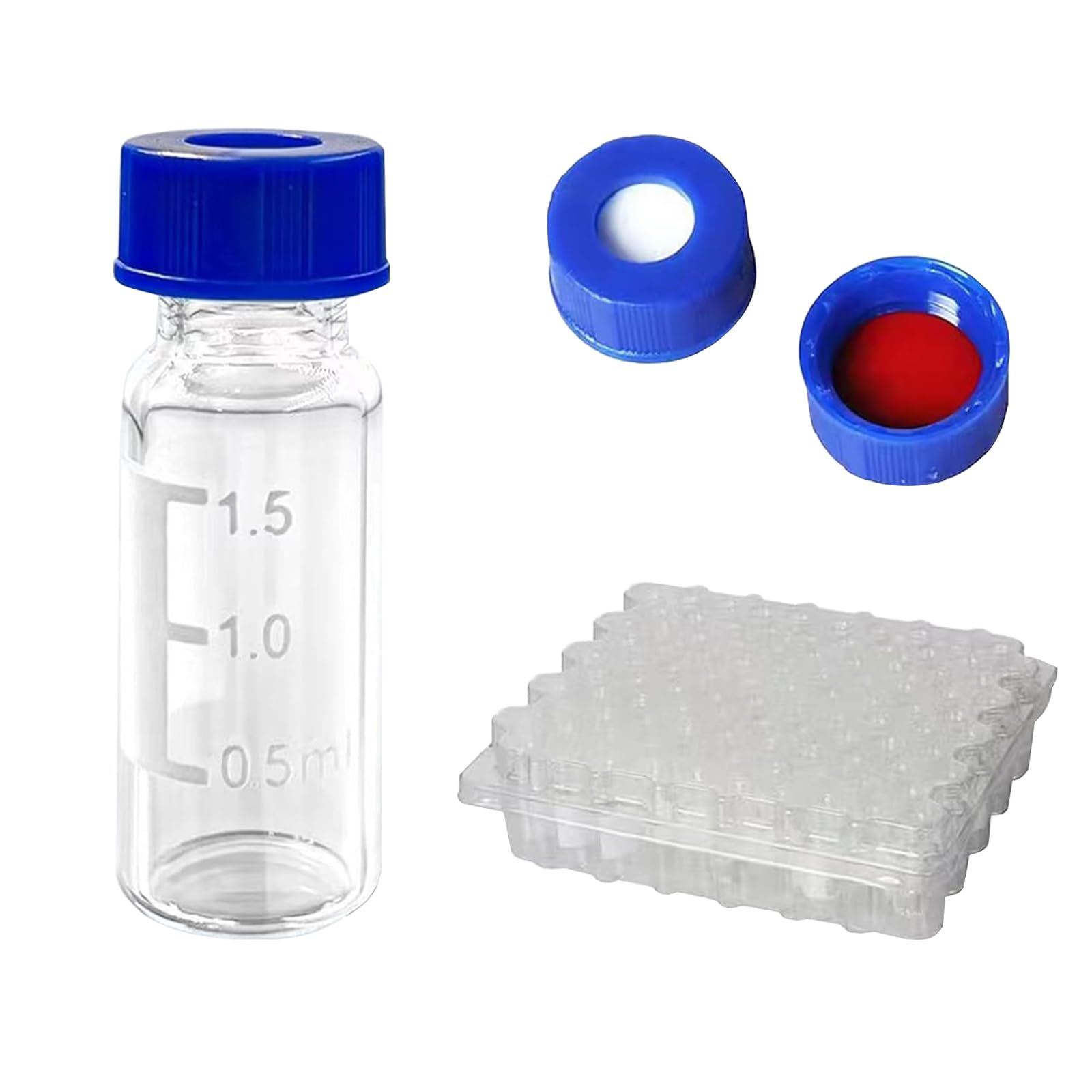 Kit vial 2ml Transparente com Tampa