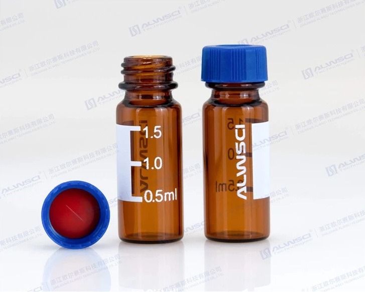 Kit vial 2ml Ambar com Tampa